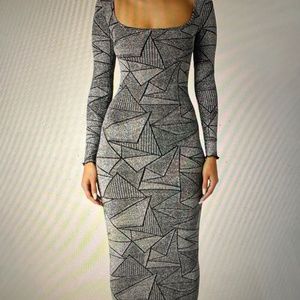 Beautiful Pattern Knit Dress